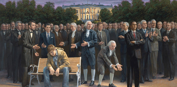 一副政治题材的油画《被遗忘的人》正在美国引起轰动